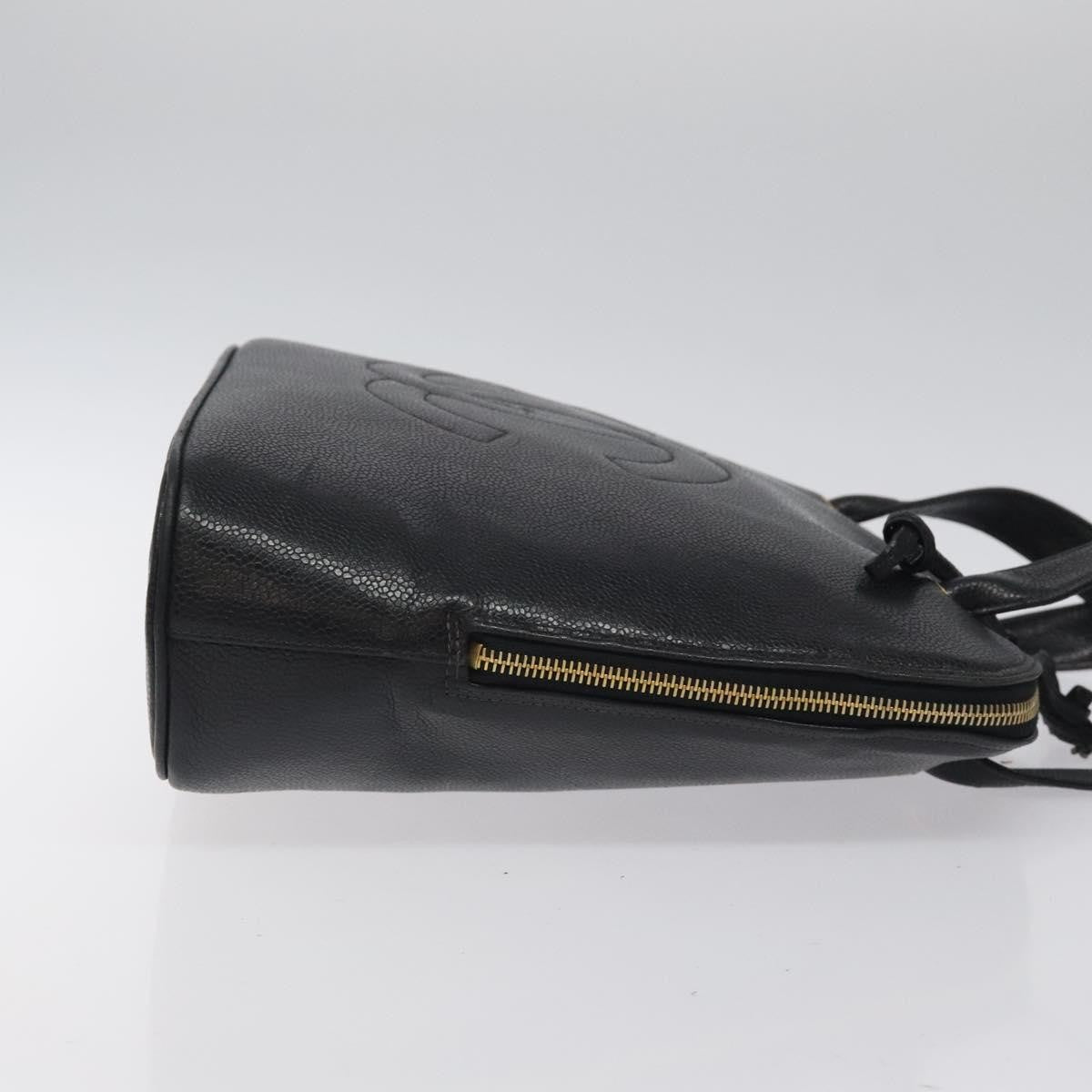 Chanel Vintage Cc Dome Bag Caviar Black Calfskin Handbag ( )