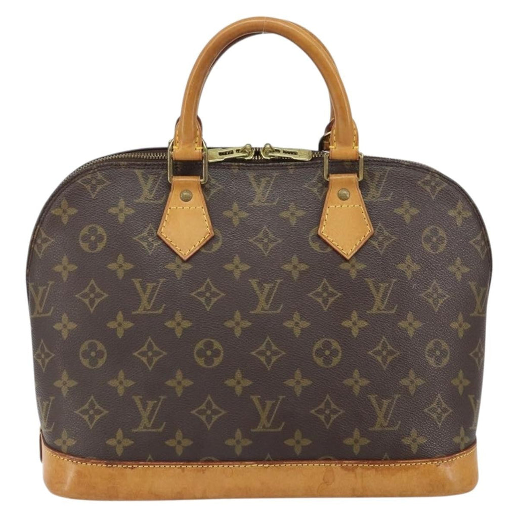 Louis Vuitton Alma Handbag Monogram Canvas Brown Canvas Handbag (Authentic  )