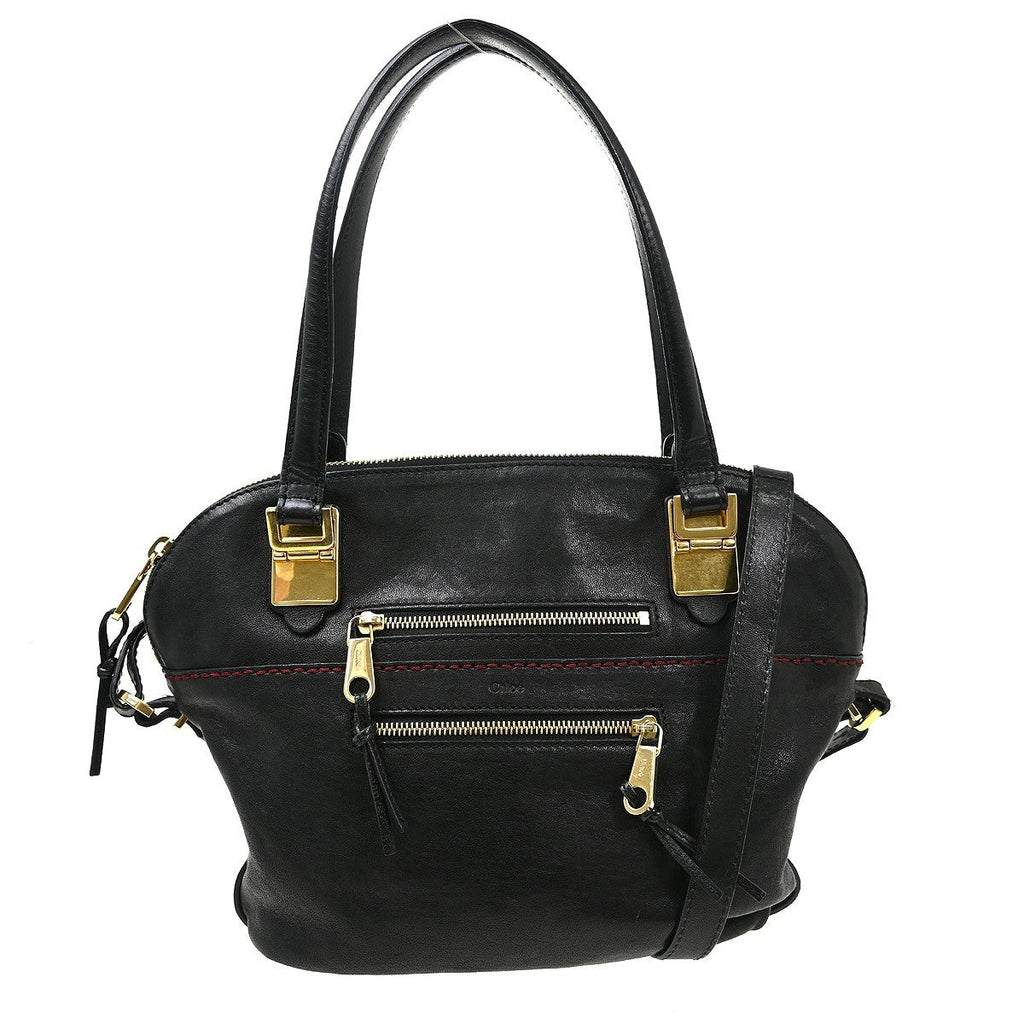 Chloe Vintage Handbag Leather Black Leather Handbag ( )
