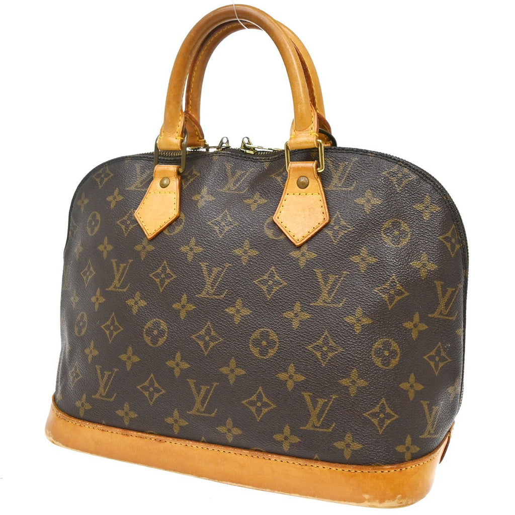 Louis Vuitton Alma Handbag Monogram Canvas Brown Canvas Handbag ( )
