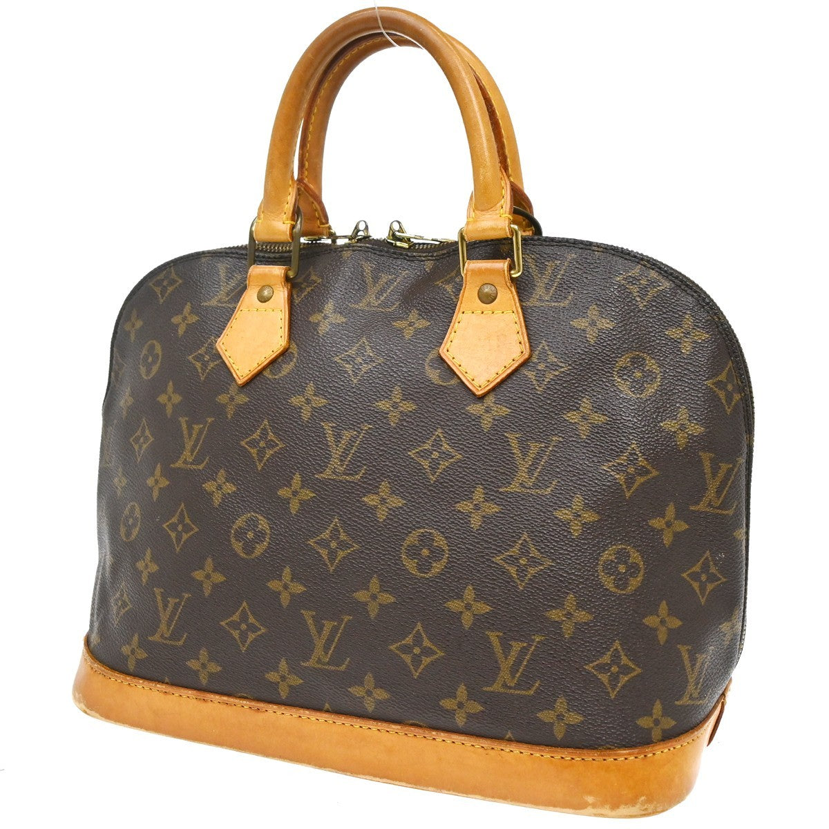 Louis Vuitton Alma Handbag Monogram Canvas Brown Canvas Handbag ( )