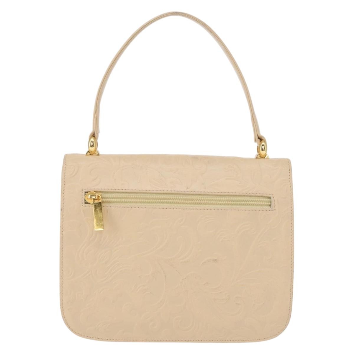 Balenciaga Vintage Handbag Leather Beige Leather Handbag (Authentic  )