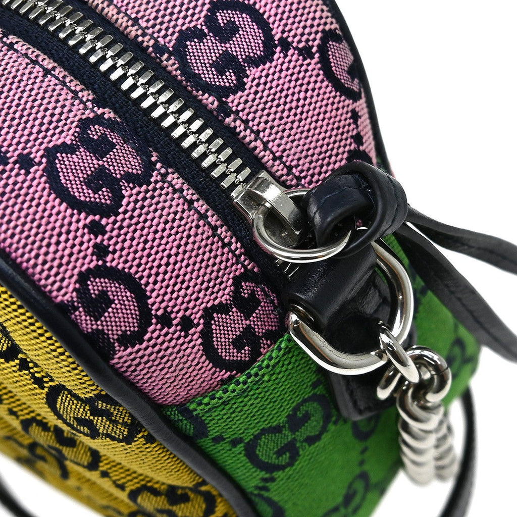 Gucci Gg Marmont Camera Bag Canvas Multicolour Canvas Handbag ( )
