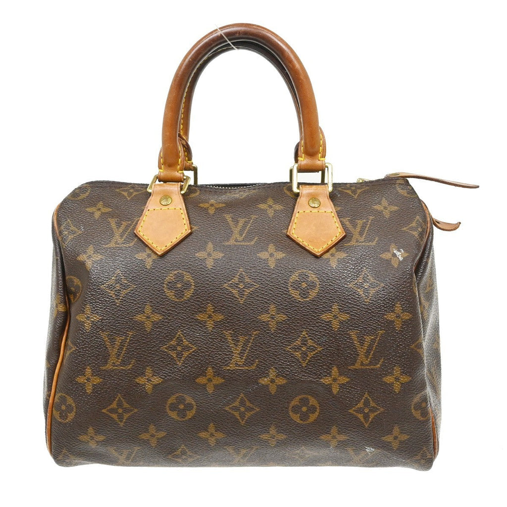 Louis Vuitton Speedy Handbag Monogram Canvas Brown Canvas Handbag ( )