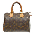 Louis Vuitton Speedy Handbag Monogram Canvas Brown Canvas Handbag ( )