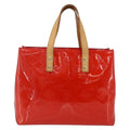 Louis Vuitton Reade Handbag Monogram Vernis Red Patent_Leather Handbag (Authentic  )