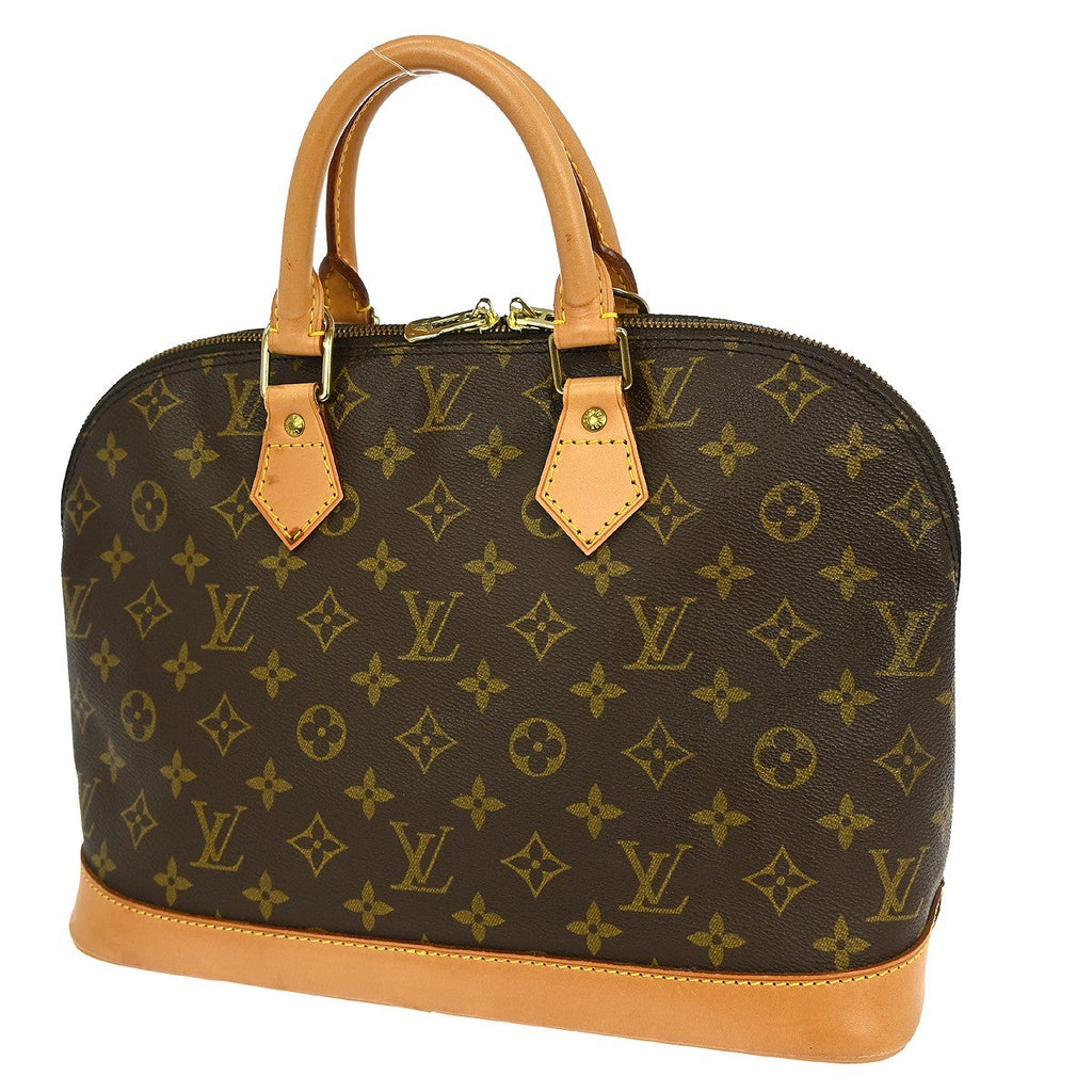 Louis Vuitton Alma Handbag Monogram Canvas Brown Canvas Handbag ( )