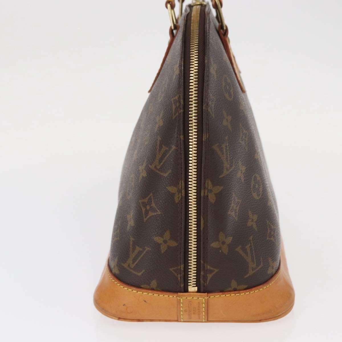 Louis Vuitton Alma Handbag Monogram Canvas Brown Canvas Handbag (Authentic  )