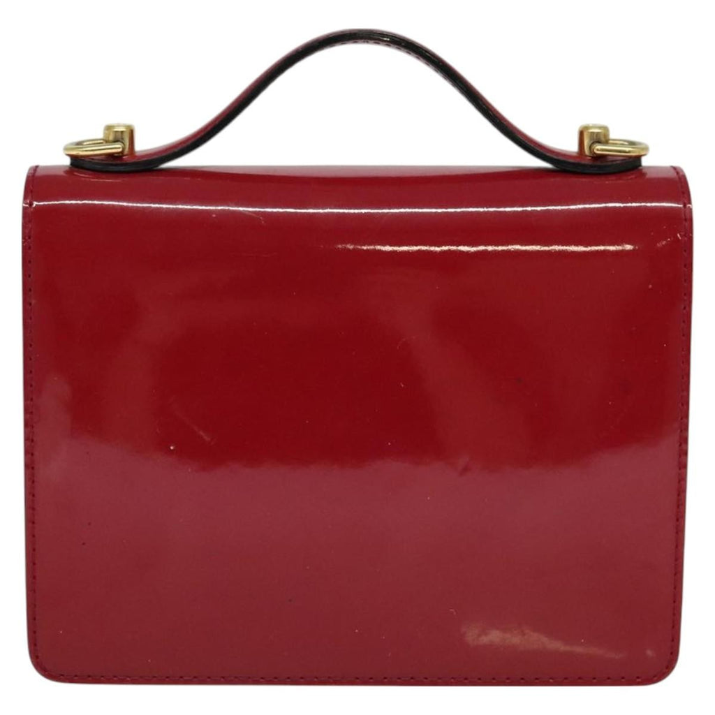 Louis Vuitton Monceau Handbag Vernis Burgundy Patent_Leather Bag (Authentic  )