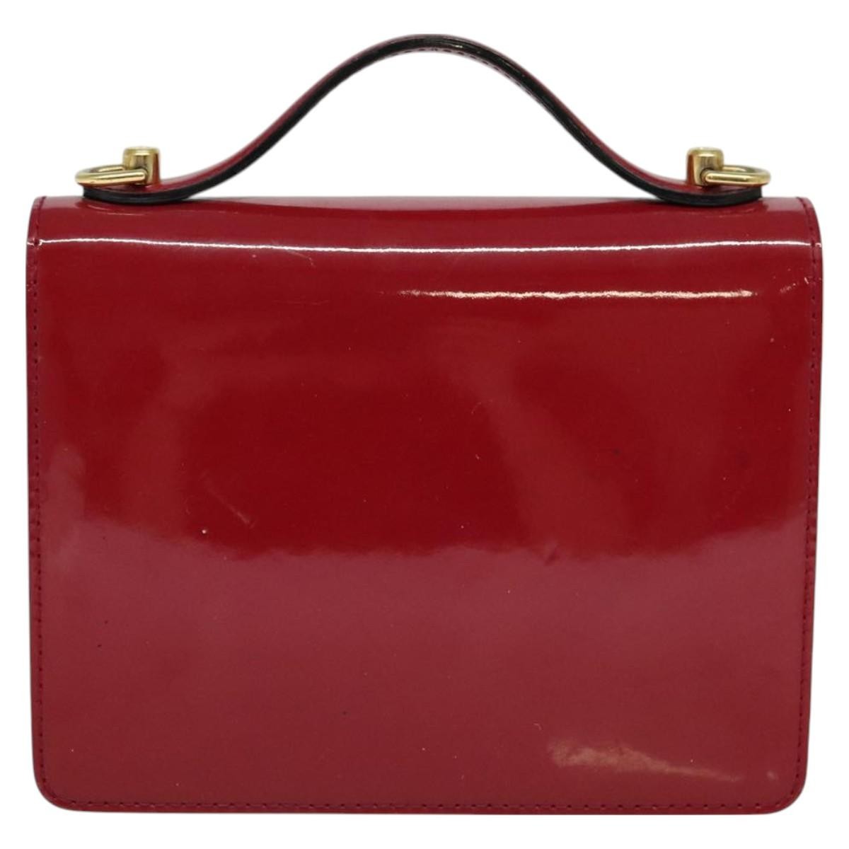Louis Vuitton Monceau Handbag Vernis Burgundy Patent_Leather Bag (Authentic  )