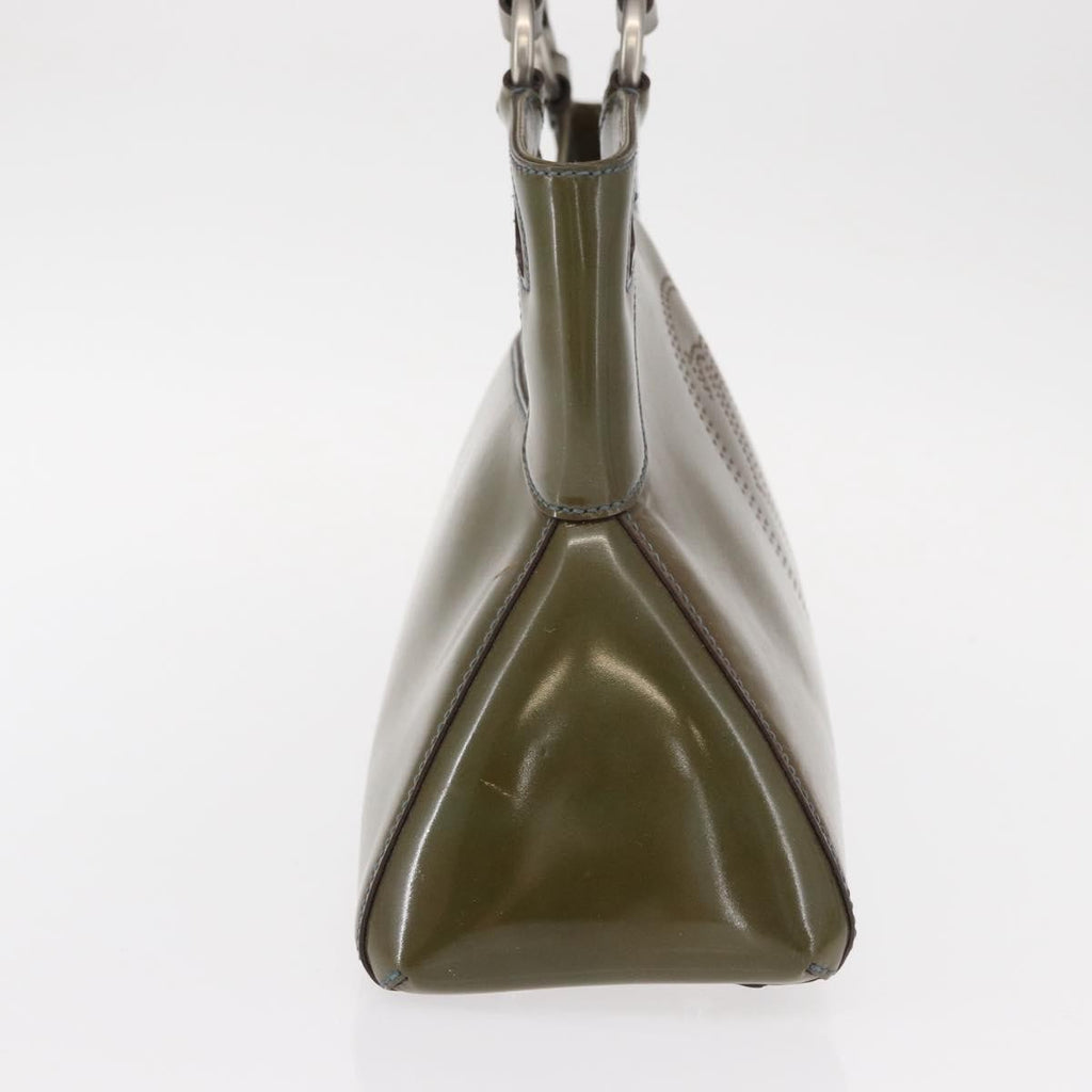 Cartier Marcello Handbag Patent Leather Khaki Patent_Leather Handbag (Authentic  )