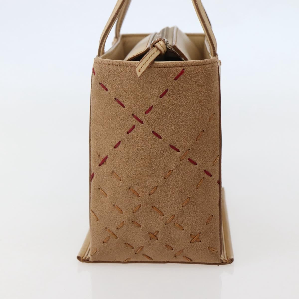 Burberry Vintage Handbag Leather Beige Leather Handbag (Authentic  )