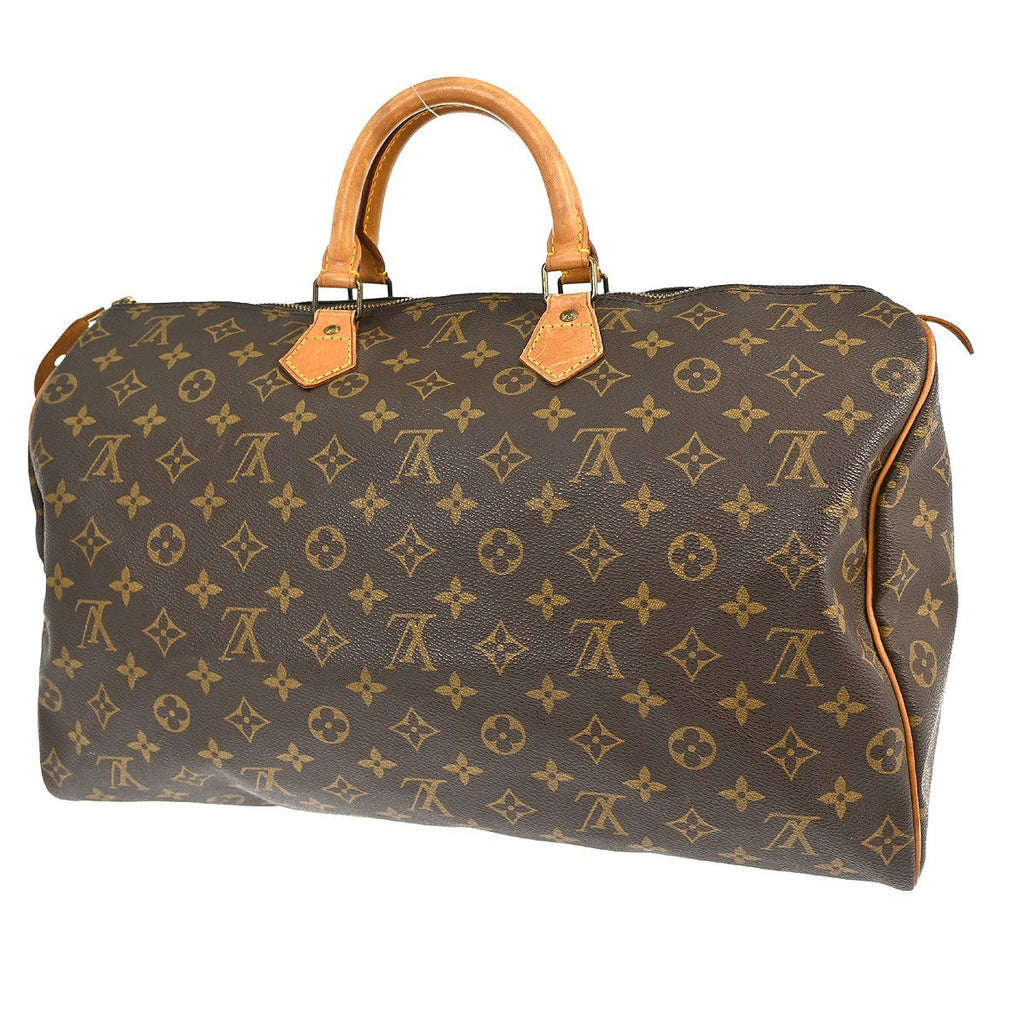 Louis Vuitton Speedy Handbag Monogram Canvas Brown Canvas Handbag ( )