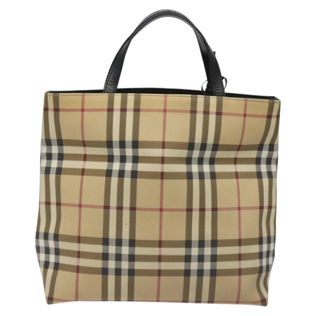 Burberry Nova Check Handbag Nova Check Canvas Beige Canvas Handbag (Authentic  )