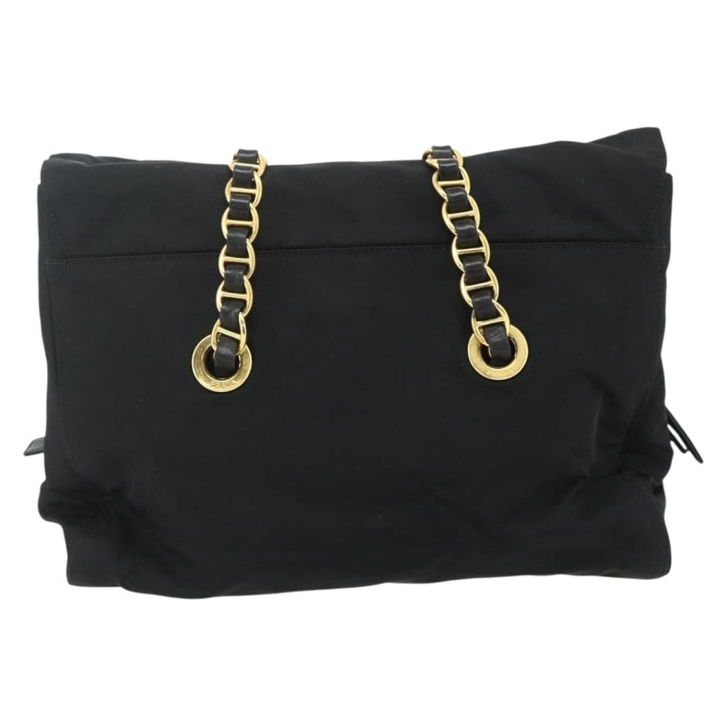Prada Re-Edition 1995 Chain Tote Quilted Re-Nylon Black Nylon Handbag ( )