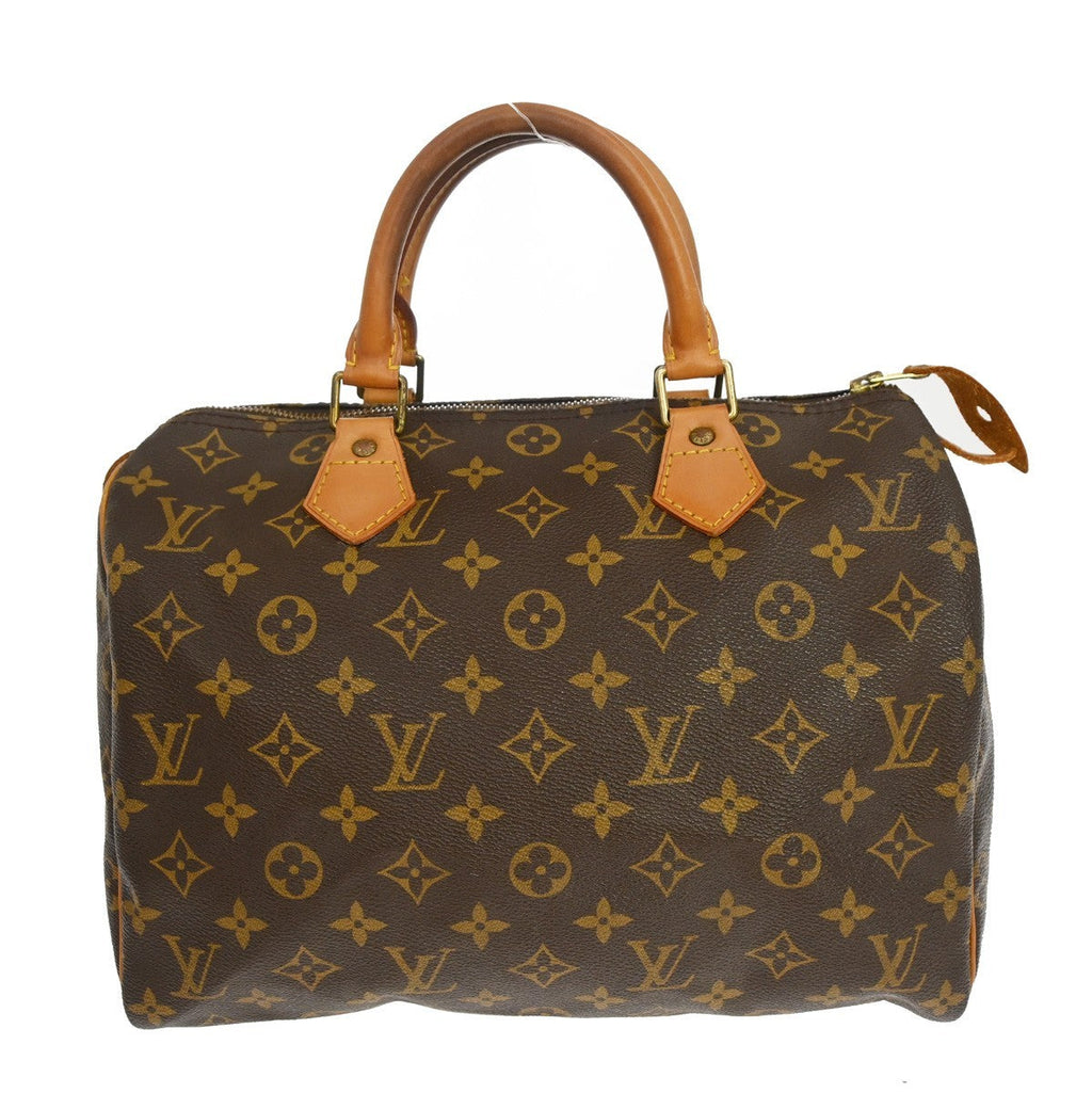 Louis Vuitton Speedy Handbag Monogram Canvas Brown Canvas Handbag ( )