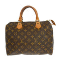 Louis Vuitton Speedy Handbag Monogram Canvas Brown Canvas Handbag ( )