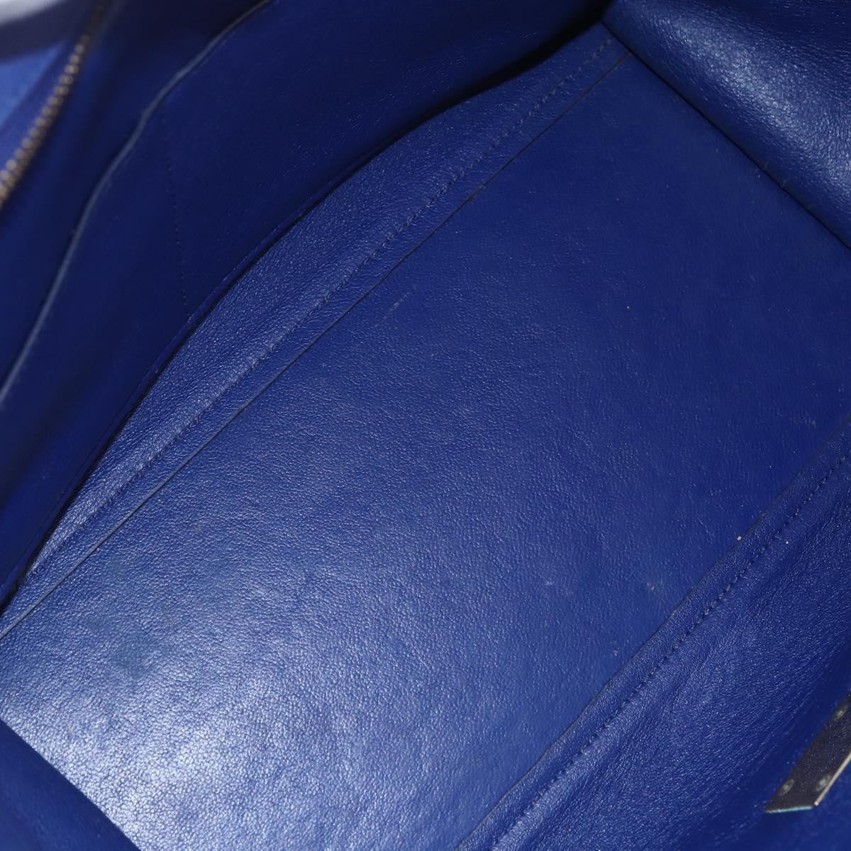 Celine Trapeze Bag Leather Blue Leather Handbag ( )