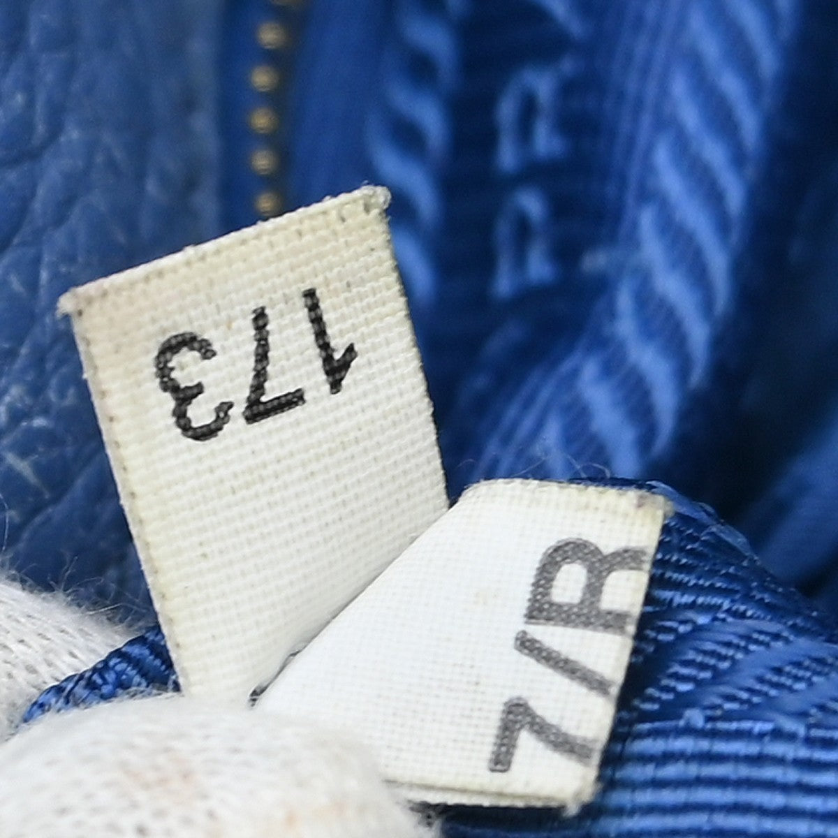 Prada Rolled Hobo Vitello Daino Blue Leather Handbag ( )