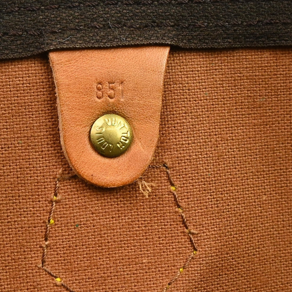 Louis Vuitton Speedy Handbag Monogram Canvas Brown Canvas Handbag ( )
