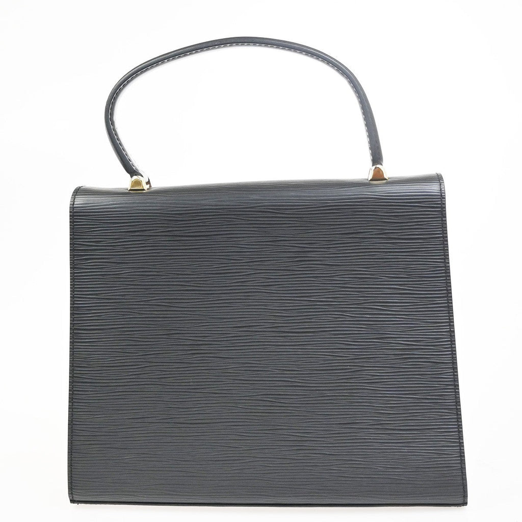 Louis Vuitton Malesherbes Handbag Epi Leather Black Leather Handbag (Authentic  )