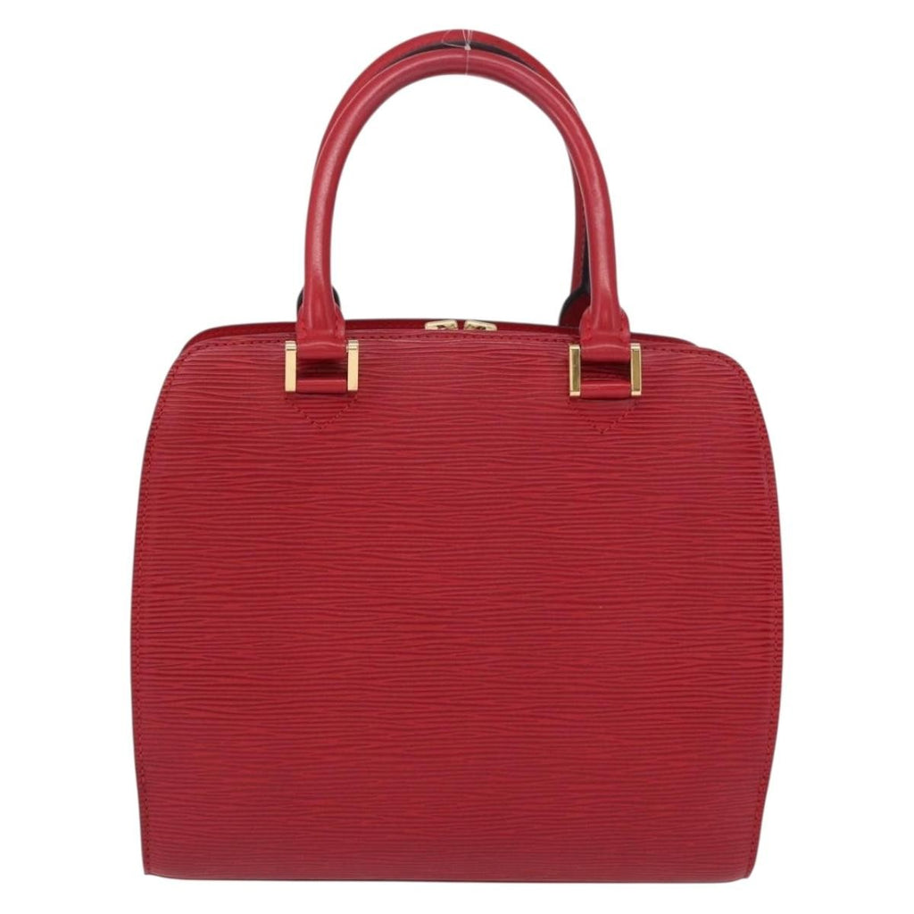 Louis Vuitton Pont Neuf Handbag Epi Leather Red Leather Handbag (Authentic  )