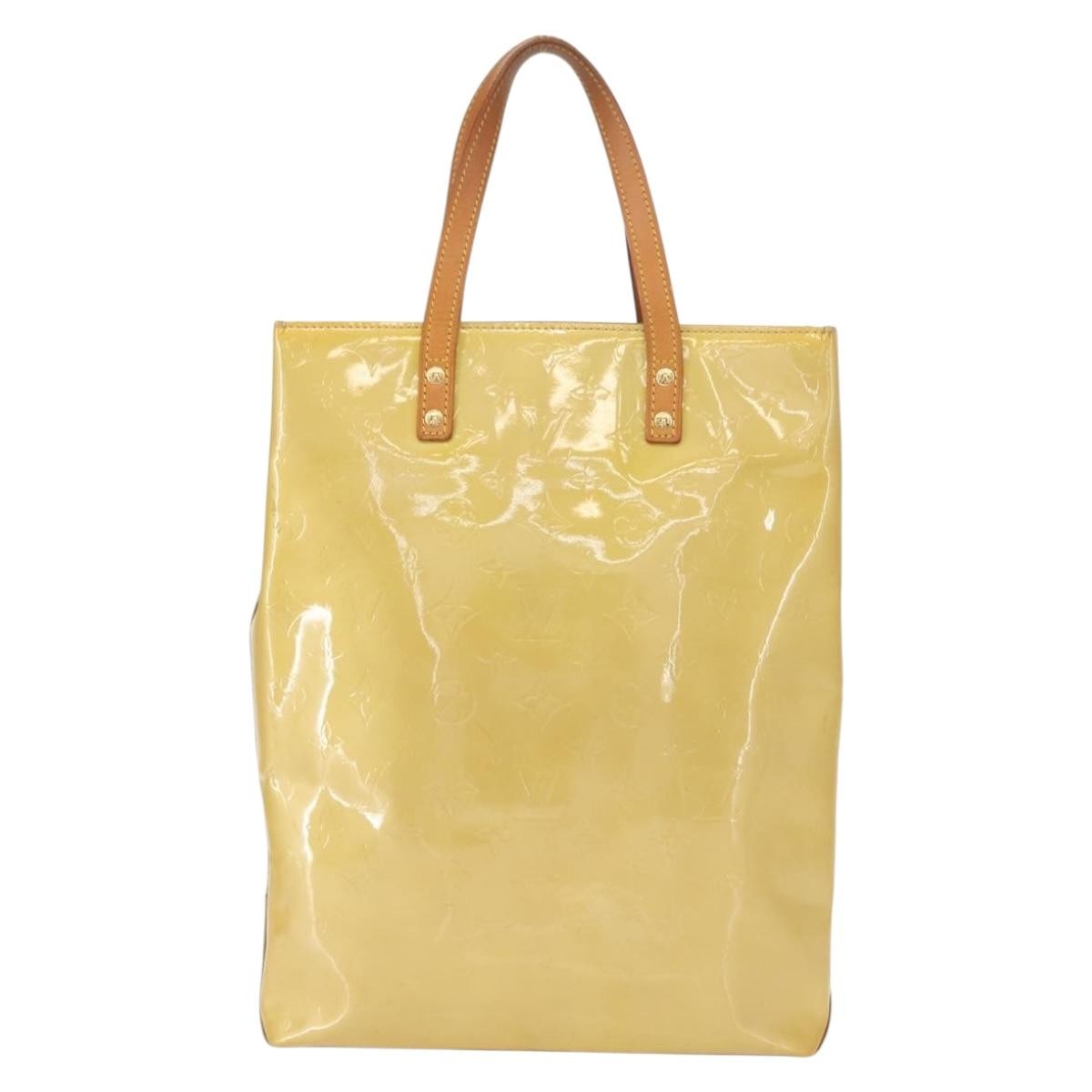 Louis Vuitton Reade Handbag Monogram Vernis Beige Patent_Leather Handbag (Authentic  )
