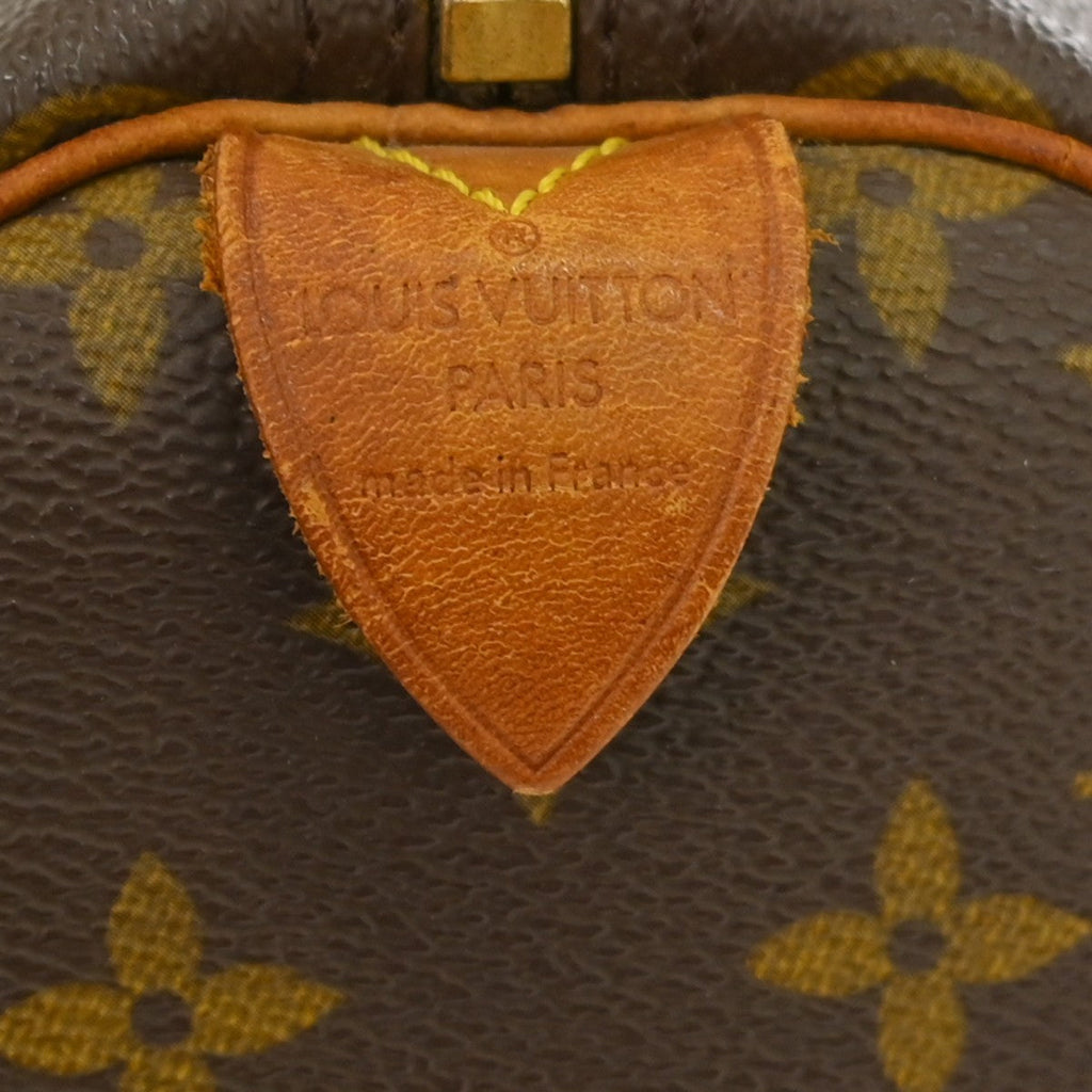 Louis Vuitton Speedy Handbag Monogram Canvas Brown Canvas Handbag ( )