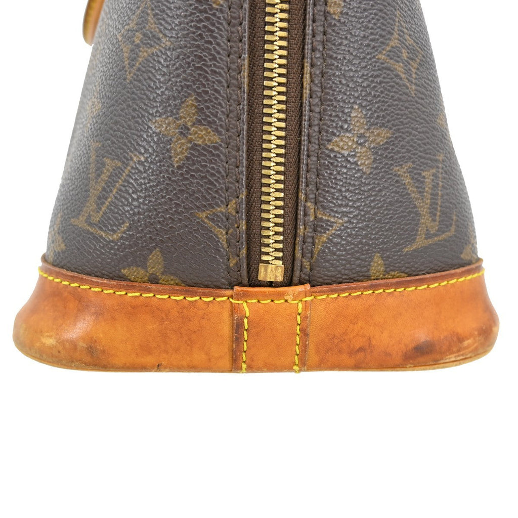 Louis Vuitton Alma Handbag Monogram Canvas Brown Canvas Handbag ( )