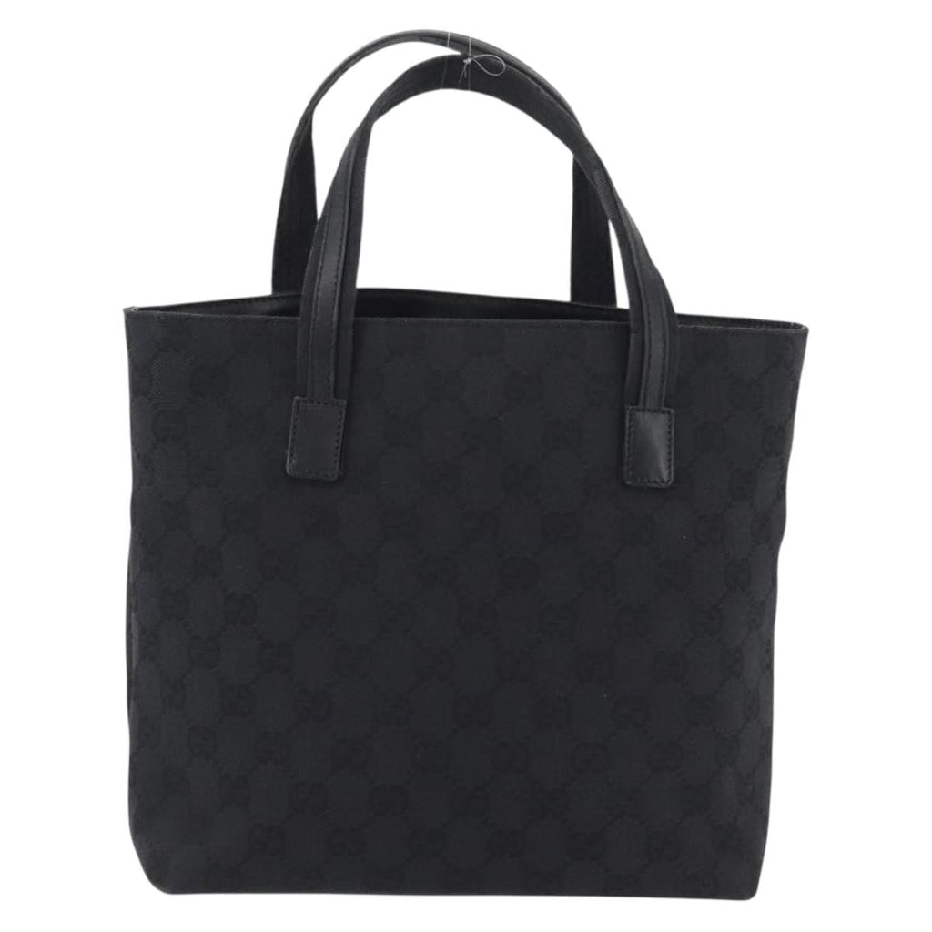 Gucci Double Pocket Tote Gg Canvas Black Canvas Handbag (Authentic  )