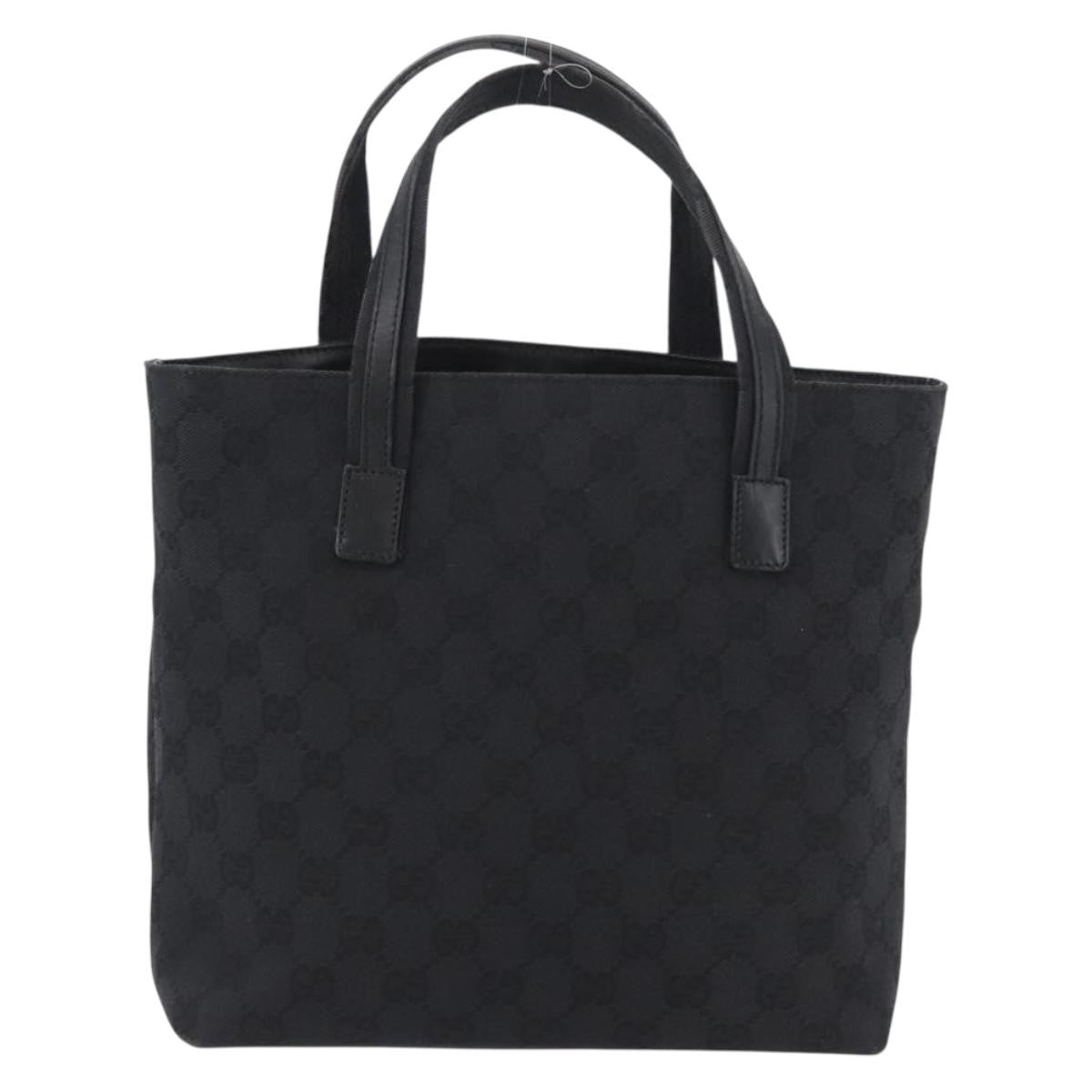 Gucci Double Pocket Tote Gg Canvas Black Canvas Handbag (Authentic  )