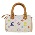 Louis Vuitton Speedy Mini Hl Handbag Monogram Multicolor White Canvas Bag (Authentic  )