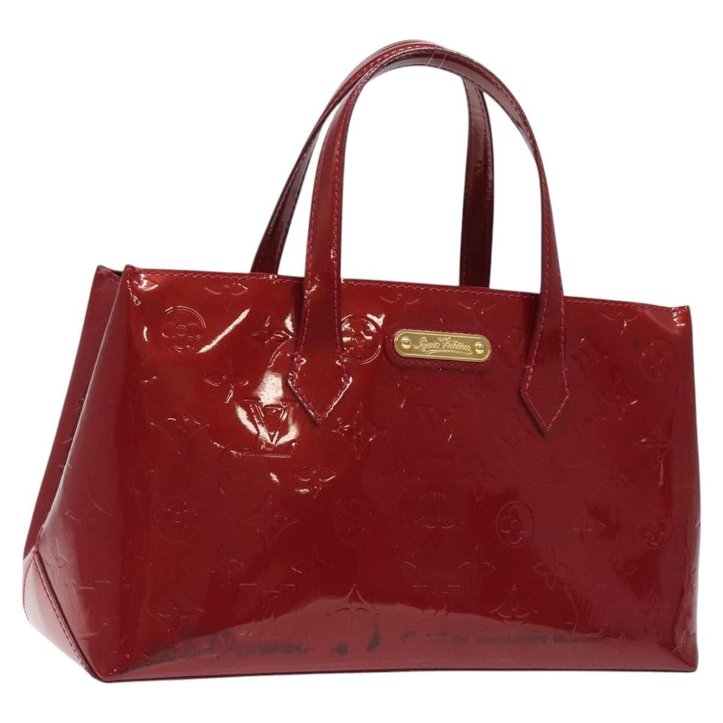 Louis Vuitton Wilshire Handbag Monogram Vernis Red Patent_Leather Handbag (Authentic  )