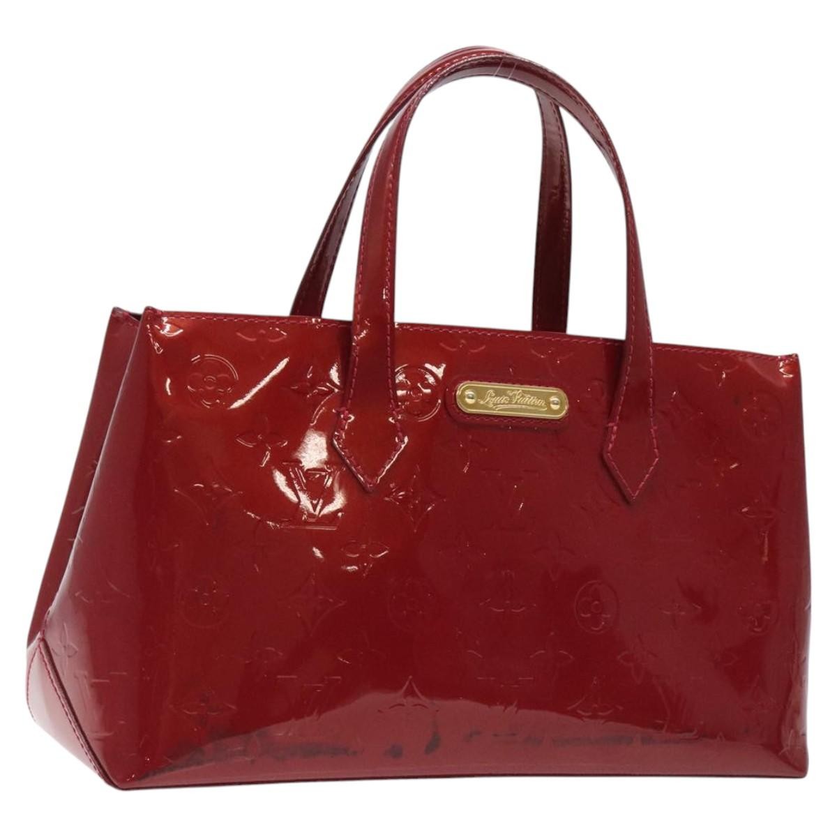 Louis Vuitton Wilshire Handbag Monogram Vernis Red Patent_Leather Handbag (Authentic  )