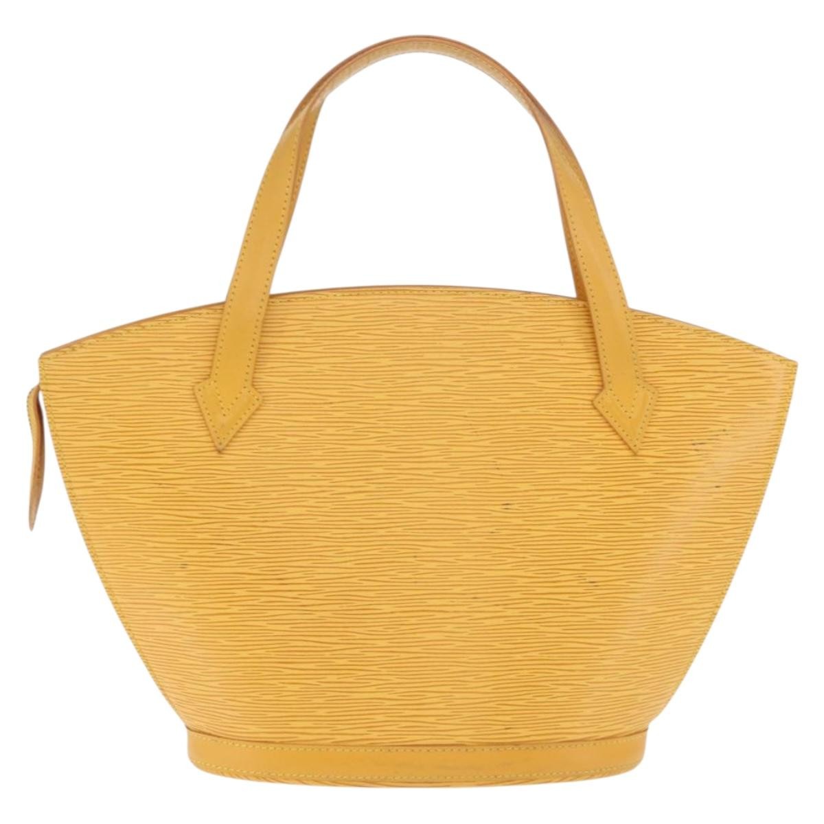 Louis Vuitton Saint Jacques Handbag Epi Leather Yellow Leather Handbag (Authentic  )