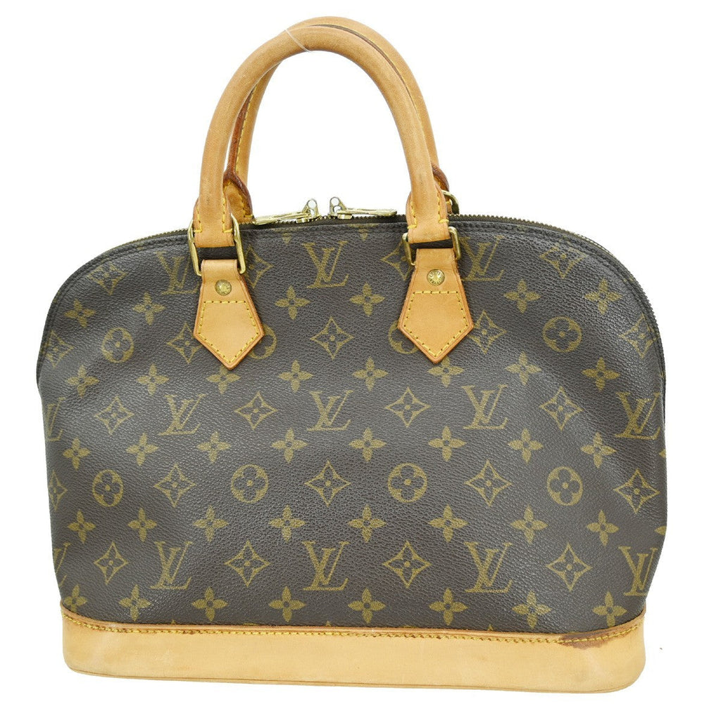 Louis Vuitton Alma Handbag Monogram Canvas Brown Canvas Handbag ( )