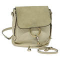 Chloe Faye Backpack Leather And Suede Beige Suede Backpack Bag (Authentic  )