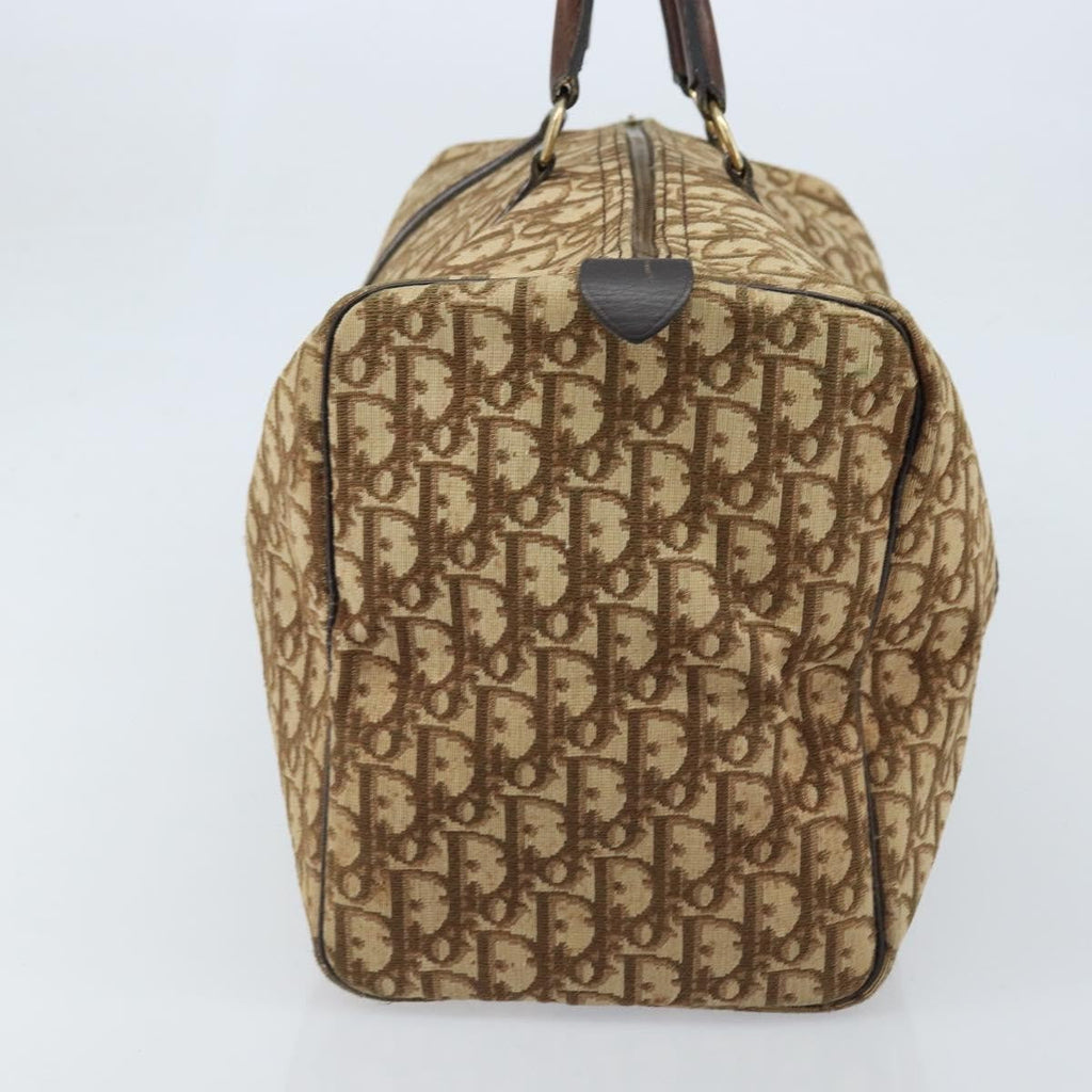 Christian Dior Vintage Trotter Boston Bag Diorissimo Canvas Beige Canvas Handbag ( )