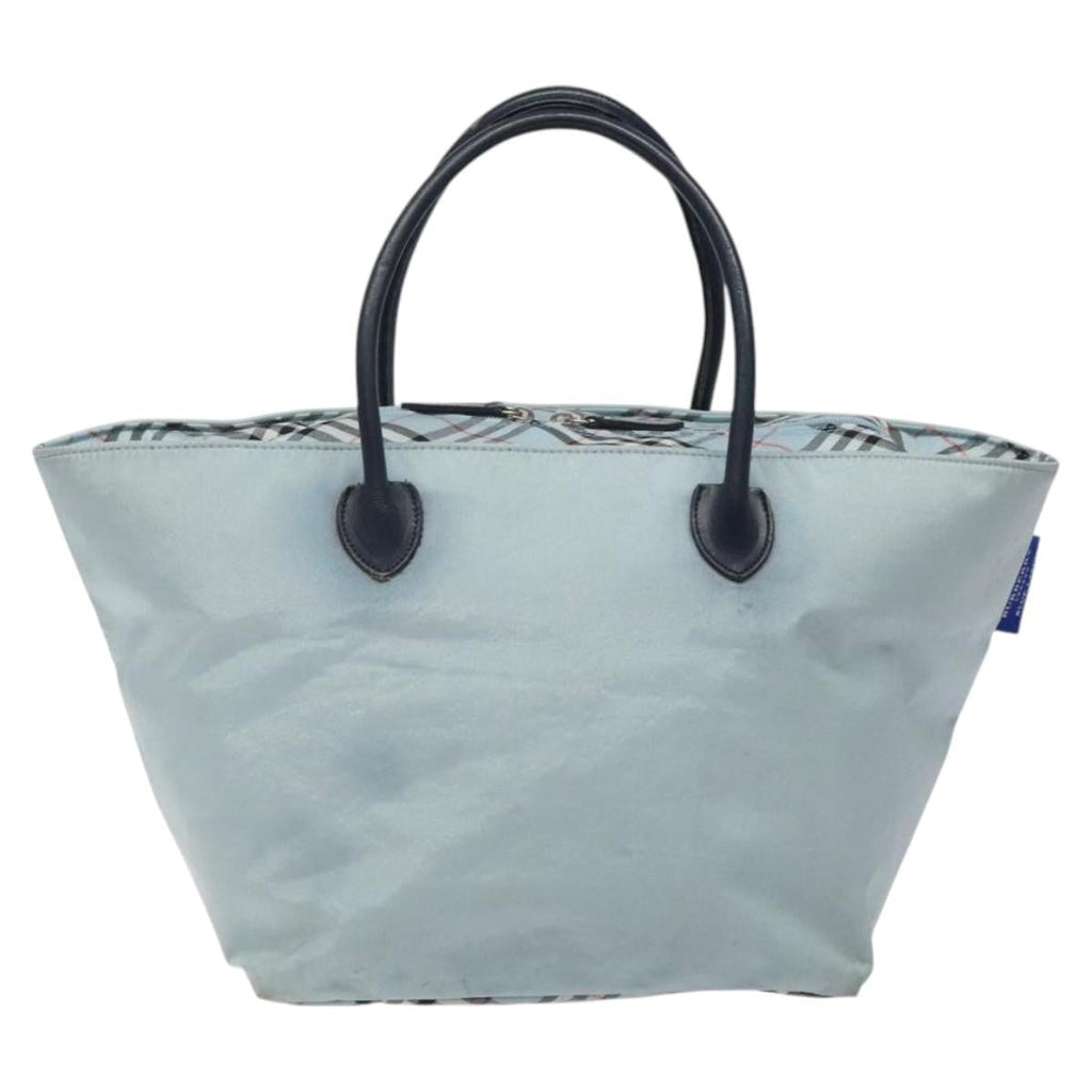 Burberry Nova Check Blue Label Nylon Blue Nylon Handbag (Authentic  )