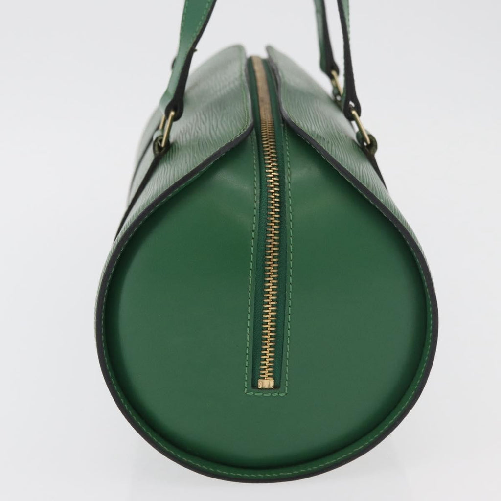 Louis Vuitton Soufflot Handbag Epi Leather Green Leather Handbag (Authentic  )