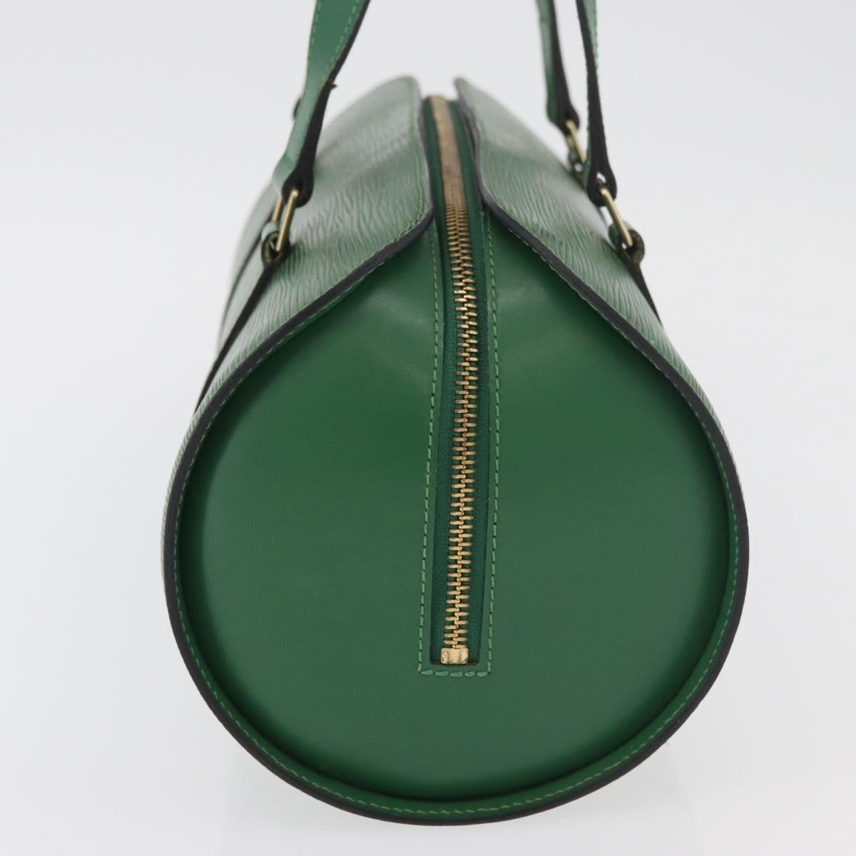 Louis Vuitton Soufflot Handbag Epi Leather Green Leather Handbag (Authentic  )