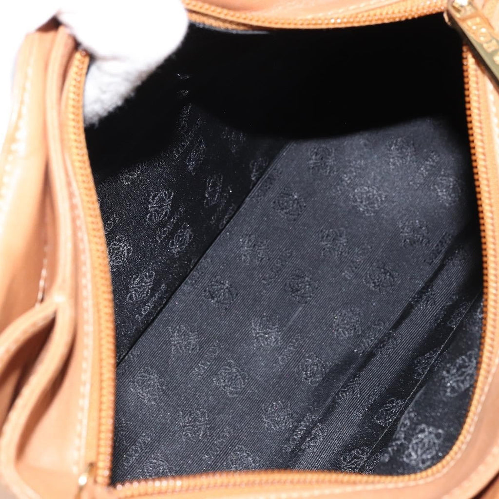 Loewe Anagram Handbag Leather Brown Leather Handbag ( )