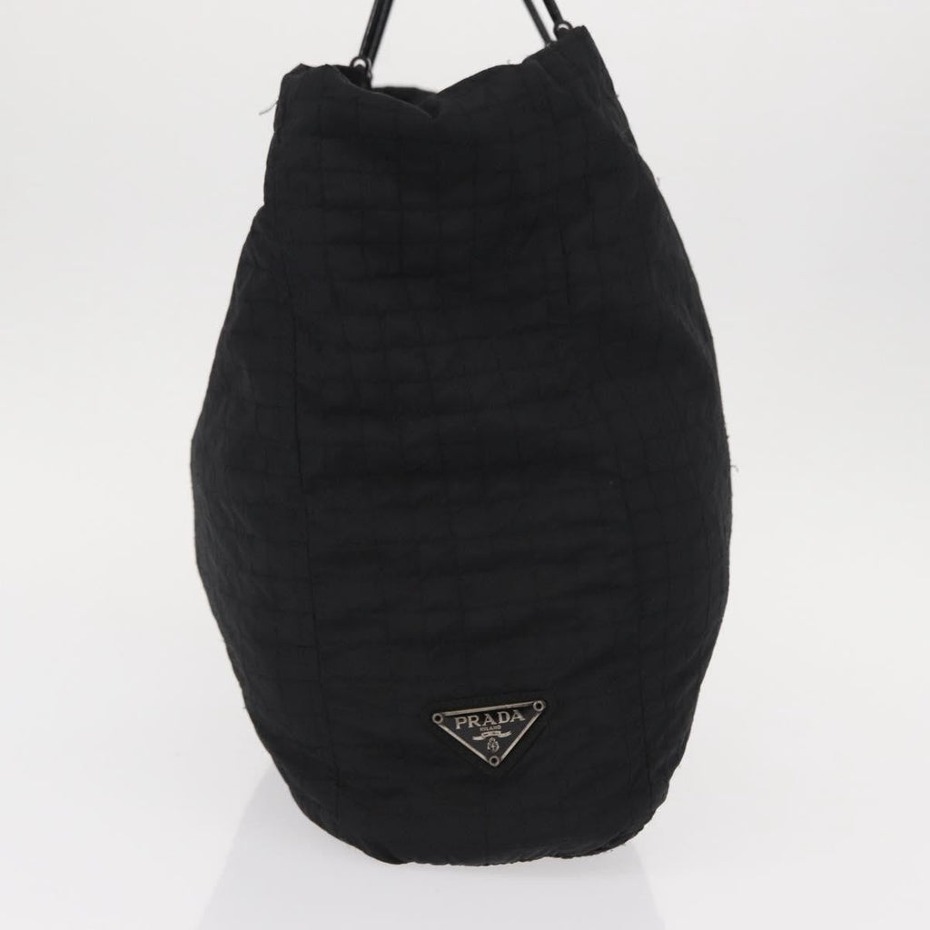 Prada Vintage Handbag Tessuto Black Nylon Handbag (Authentic  )