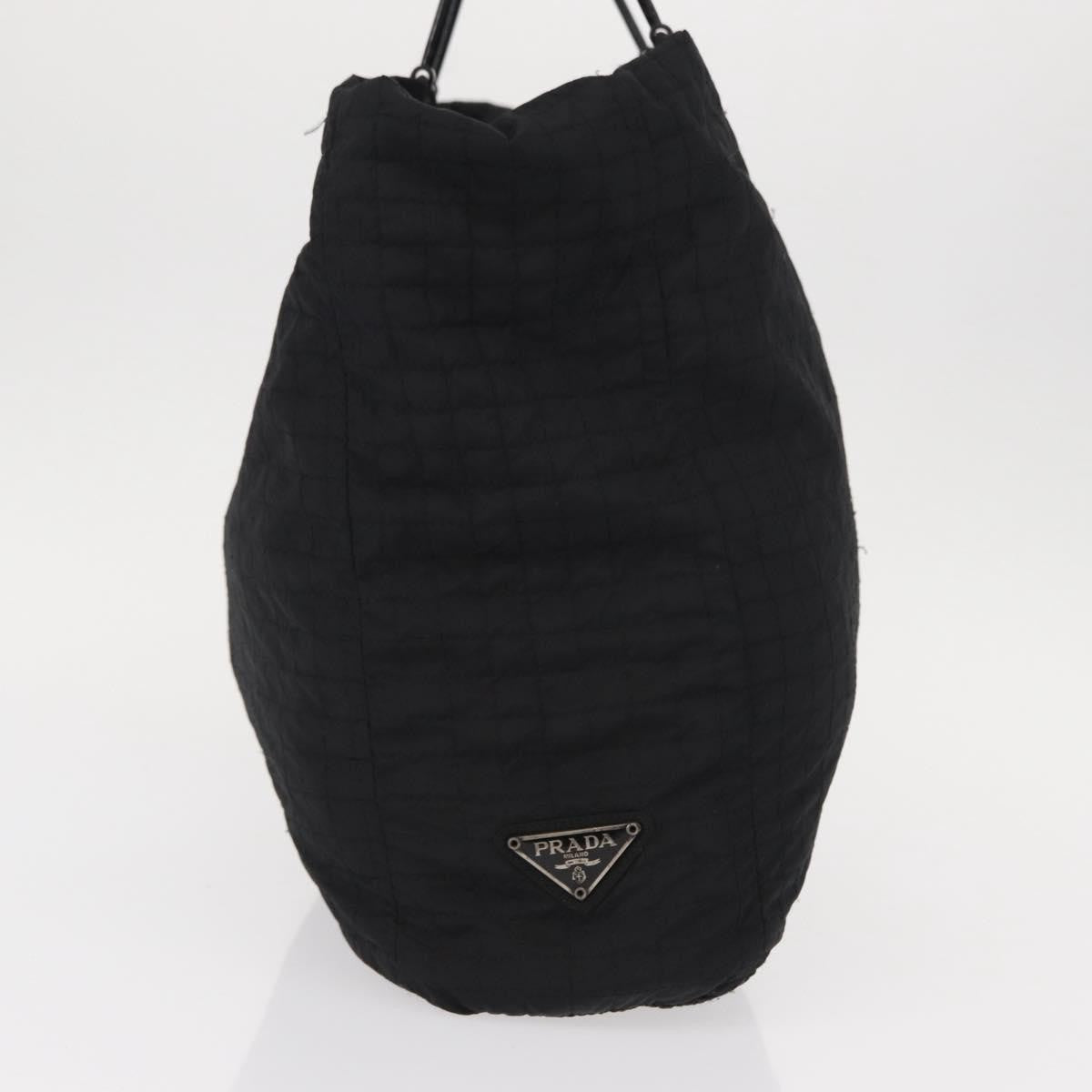 Prada Vintage Handbag Tessuto Black Nylon Handbag (Authentic  )