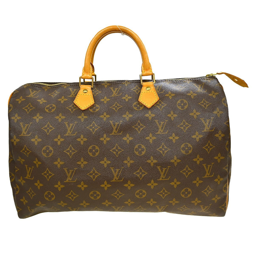 Louis Vuitton Speedy Handbag Monogram Canvas Brown Canvas Handbag ( )