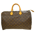 Louis Vuitton Speedy Handbag Monogram Canvas Brown Canvas Handbag ( )