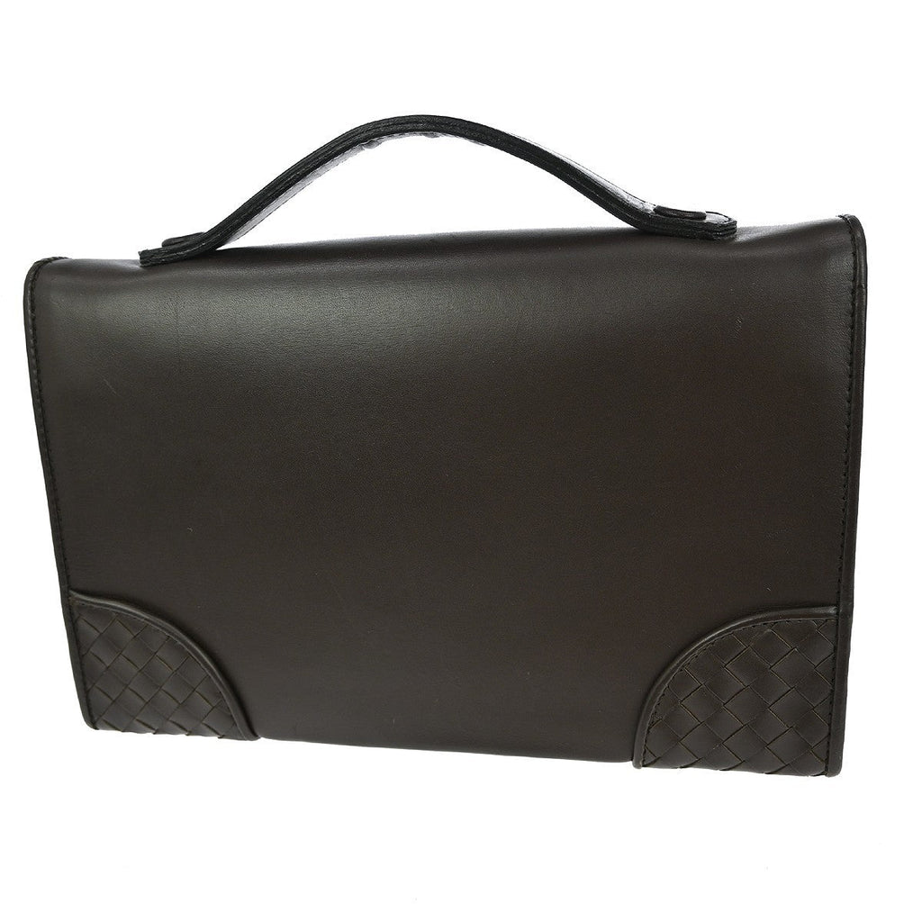 Bottega Veneta Intrecciato Handbag Leather Brown Leather Handbag ( )