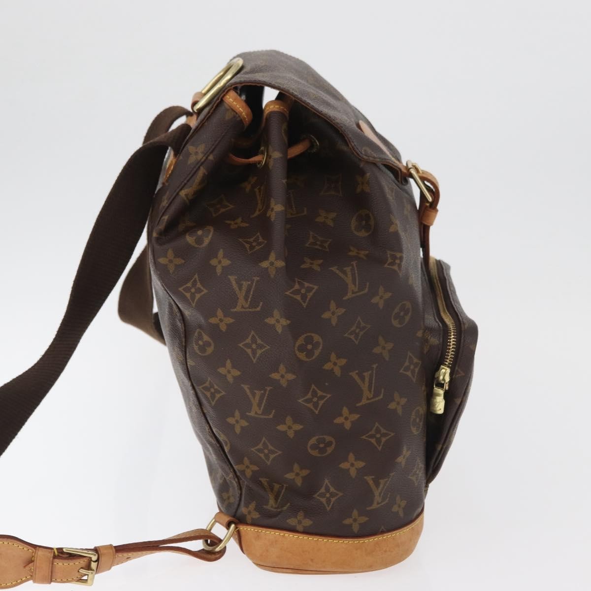 Louis Vuitton Vintage Montsouris Backpack Monogram Canvas Brown Canvas Backpack Bag ( )