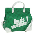 Louis Vuitton Litter Bag Everyday Signature Vintage Monogram Canvas Green Canvas Handbag ( )