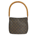 Louis Vuitton Monogram Looping Handbag Monogram Canvas Brown Canvas Handbag (Authentic  )